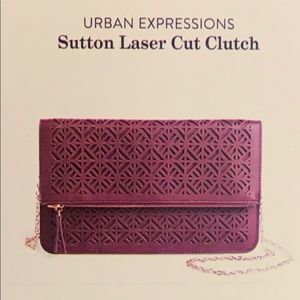 Urban Expressions SUTTON Laser Cut Clutch Handbag